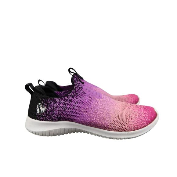 Skechers Shoes Kids 4 Slip On Sneakers Ultra Flex Casual Trainers Memory Foam - Picture 1 of 11